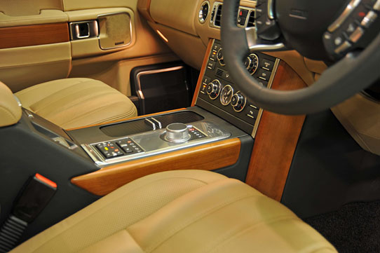 2012 Range Rover SUV Interior Closeup